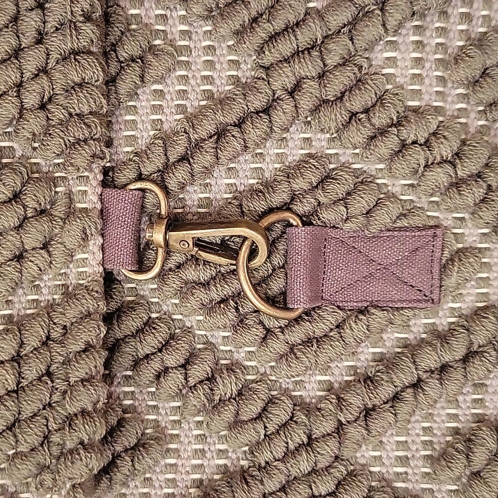 NWOT Grey Diamond Pattern Rucksack Backpack - Picture 3 of 6